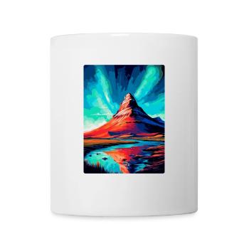 Kirkjufell Iceland Vintage Travel Poster Souvenir - Mug - white - Front