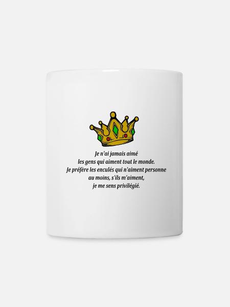 J'ai jamais aimé les gens qui aiment tout le monde - Mug blanc - blanc
