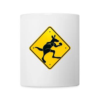 Känguru-Boxen - Tasse - Weiß - Vorne