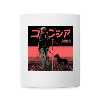 80er Jahre Anime Typ beruhigender hochwertiger Modedruck - Tasse - Weiß - Vorne