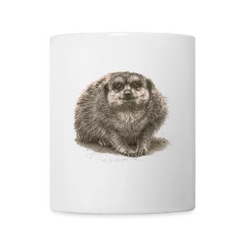 Erdmännchen sitzt im Sand - Tasse - Weiß - Vorne