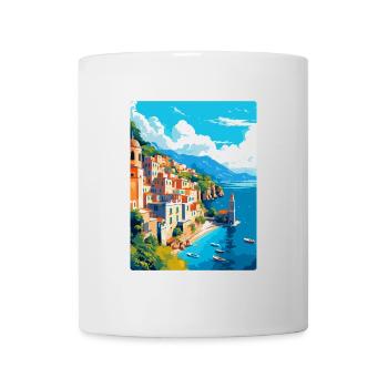 Amalfi Italie Affiche de voyage vintage WPA Souvenir - Mug blanc - blanc - Devant
