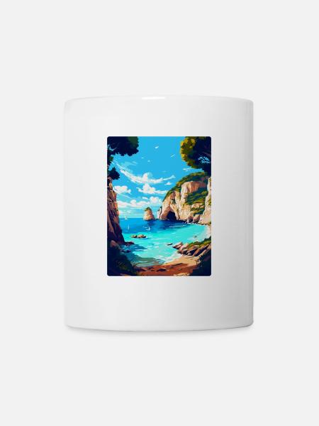 Zakynthos Greece Vintage Travel Poster Souvenir - Mug - white