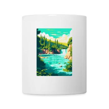 Krka Nationalpark Kroatien Vintage Reiseplakat - Tasse - Weiß - Vorne