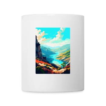 Geres Nationalpark Portugal Vintage Reiseplakat - Tasse - Weiß - Vorne