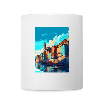 Porto Portugal Vintage Reiseplakat Souvenir WPA - Tasse - Weiß - Vorne