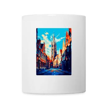 Louvain Belgique Affiche de voyage vintage Souvenir WPA - Mug blanc - blanc - Devant