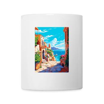 Rhodes Grèce Vintage Voyage Poster WPA Souvenir - Mug blanc - blanc - Devant