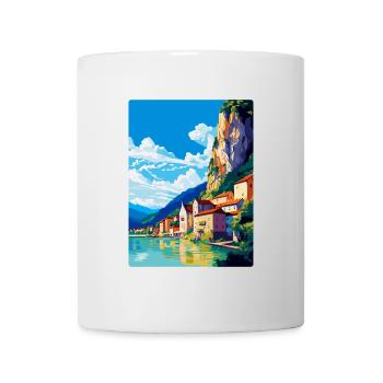 Souvenir de l’affiche de voyage vintage Durnstein Autriche - Mug blanc - blanc - Devant