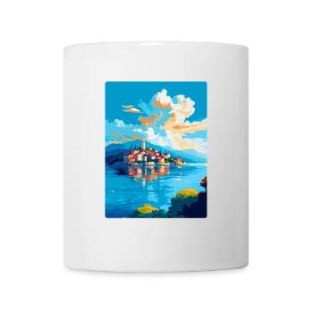Île de Ciovo Croatie Affiche de voyage vintage WPA Art - Mug blanc - blanc - Devant