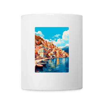 Symi Greece Vintage Travel Poster WPA Art Souvenir - Mug - white - Front