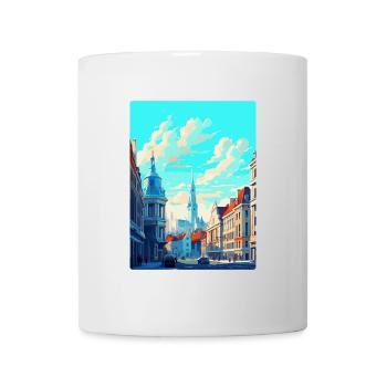 Brussels Belgium Vintage Travel Poster Souvenir - Mug - white - Front