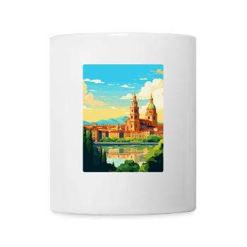 Salamanque Espagne Affiche de voyage vintage Souvenir WPA - Mug blanc - blanc - Devant