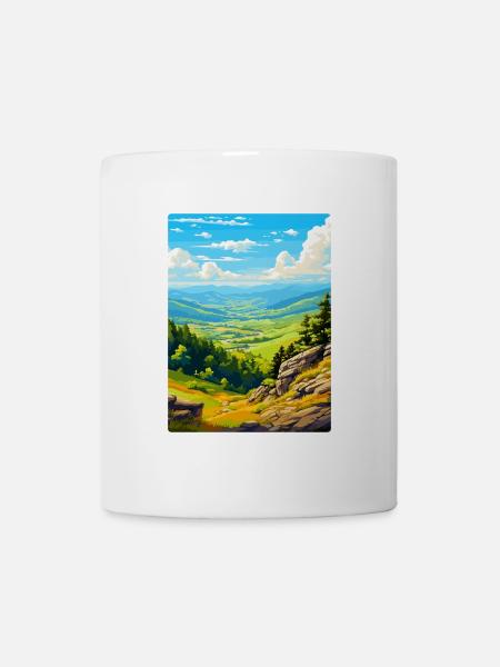 Parc national des Cévennes France Affiche de voyage WPA - Mug blanc - blanc