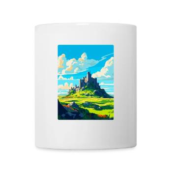 Rock Of Cashel Irlande Royaume-Uni Affiche De Voyage Vintage - Mug blanc - blanc - Devant