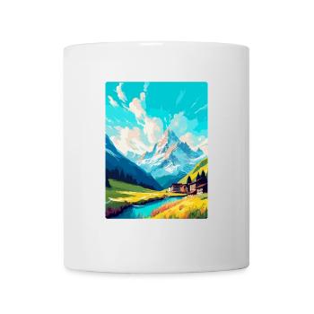 Lech Österreich Vintage Reiseplakat WPA Souvenir - Tasse - Weiß - Vorne