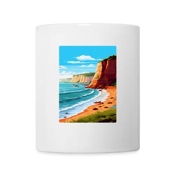 Torquay Cliffs England Uk Vintage Reiseposter - Tasse - Weiß - Vorne