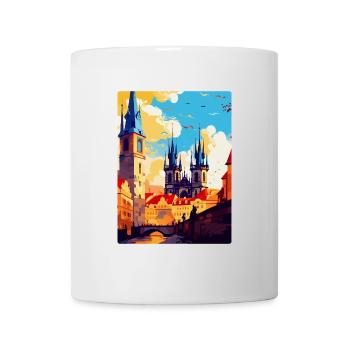 Prague Czech Republic Vintage Travel Poster WPA - Mug - white - Front
