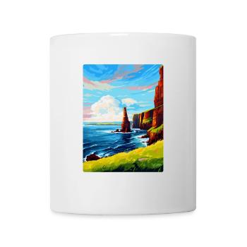 Duncansby Stacks Scotland Uk Vintage Travel Poster - Mug - white - Front