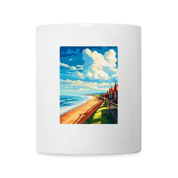 Saltburn By The Sea Angleterre Royaume-Uni Affiche de voyage WPA - Mug blanc - blanc - Devant