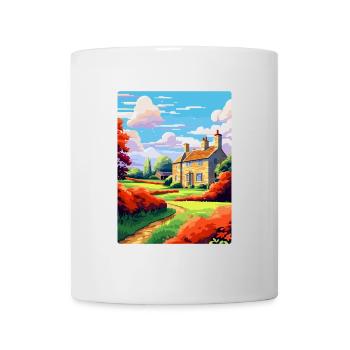 Cotswolds Angleterre Royaume-Uni Affiche de voyage vintage WPA Art - Mug blanc - blanc - Devant