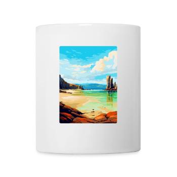Isle Of Lewis Schottland Vereinigtes Königreich Vintage Reiseposter - Tasse - Weiß - Vorne
