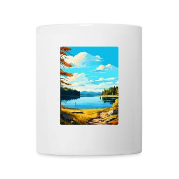 Kielder Water Forest Park England Uk Travel Poster - Mug - white - Front