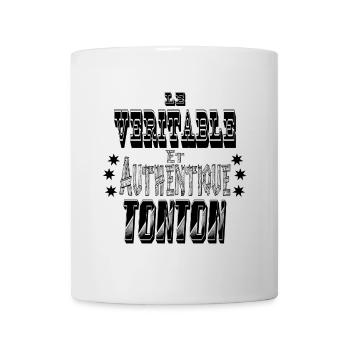 Le Véritable et Authentique Tonton - Mug blanc - blanc - Devant