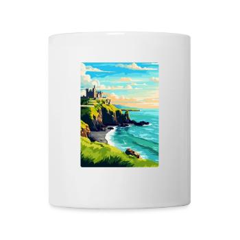 Dunluce Castle Ireland Uk Vintage Travel Poster - Mug - white - Front