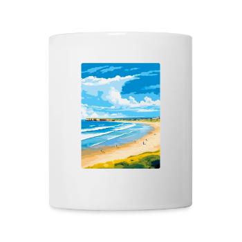 Portstewart Strand Irlande Royaume-Uni Affiche de voyage WPA - Mug blanc - blanc - Devant