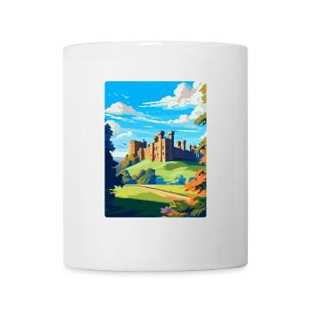 Alnwick Castle England Uk Vintage Travel Poster - Mug - white - Front
