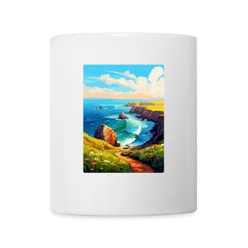 Lands End Cornwall England Uk Travel Poster WPA - Mug - white - Front