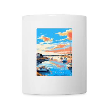 Poole Harbour England Uk Vintage Reiseposter WPA - Tasse - Weiß - Vorne