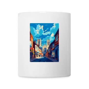 York Angleterre Royaume-Uni Affiche de voyage vintage Souvenir WPA - Mug blanc - blanc - Devant