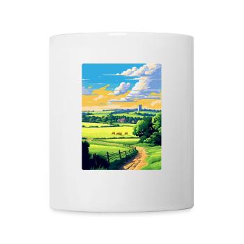 Cotswolds Angleterre Royaume-Uni Affiche de voyage vintage WPA Art - Mug blanc - blanc - Devant