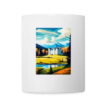 Blair Castle Écosse Royaume-Uni Affiche de voyage vintage WPA - Mug blanc - blanc - Devant