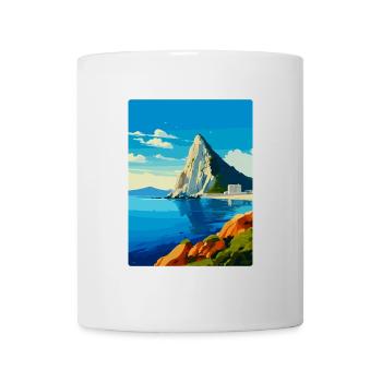 Rock Of Gibraltar Vintage Travel Poster Souvenir - Mug - white - Front