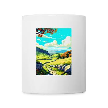 Affiche de voyage du parc national des Yorkshire Dales WPA - Mug blanc - blanc - Devant