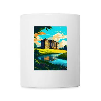 Lyme Park Angleterre Royaume-Uni Affiche de voyage vintage WPA Art - Mug blanc - blanc - Devant