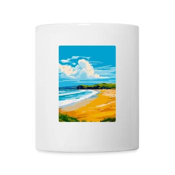 Whitesands Bay Pembrokeshire Küste Reiseplakat - Tasse - Weiß - Vorne