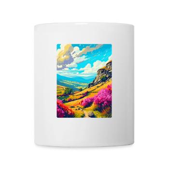 Peak District Nationalpark Vintage Reiseplakat - Tasse - Weiß - Vorne