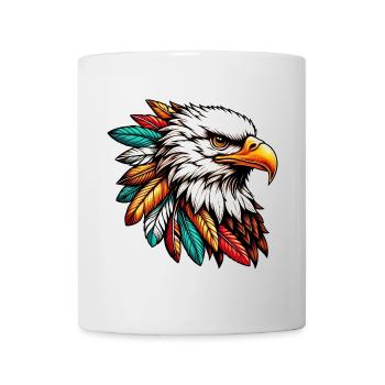 Aigle amérindien Peau rouge américaine - Mug blanc - blanc - Devant