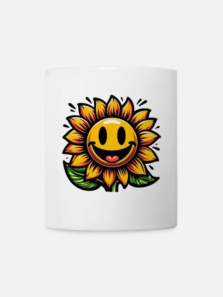 Sonnenblume - Tasse - Weiß