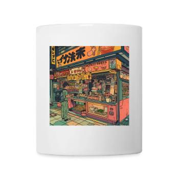 80er Jahre Anime Teen Beruhigender Hochwertiger Modedruck - Tasse - Weiß - Vorne