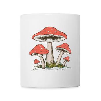 Champignon vintage - Mug blanc - blanc - Devant