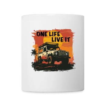 Defender One Life Live It 4x4 LaRor tout-terrain - Mug blanc - blanc - Devant