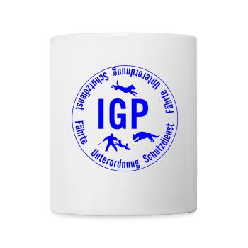 IGP Hundesport - rund, blau - Tasse - Weiß - Vorne