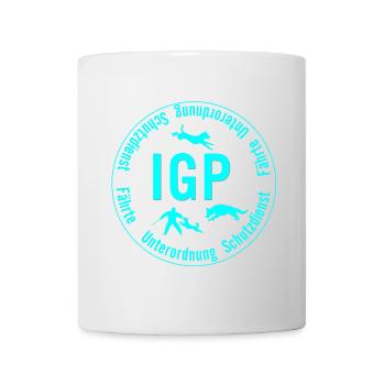 IGP Hundesport - rund, türkis - Tasse - Weiß - Vorne