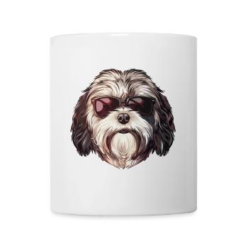 Havanese, Dog, Sunglasses, Summer - Mug - white - Front