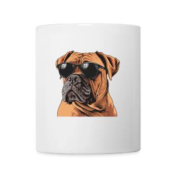 Bullmastiff, Dog, Sunglasses, Summer - Mug - white - Front